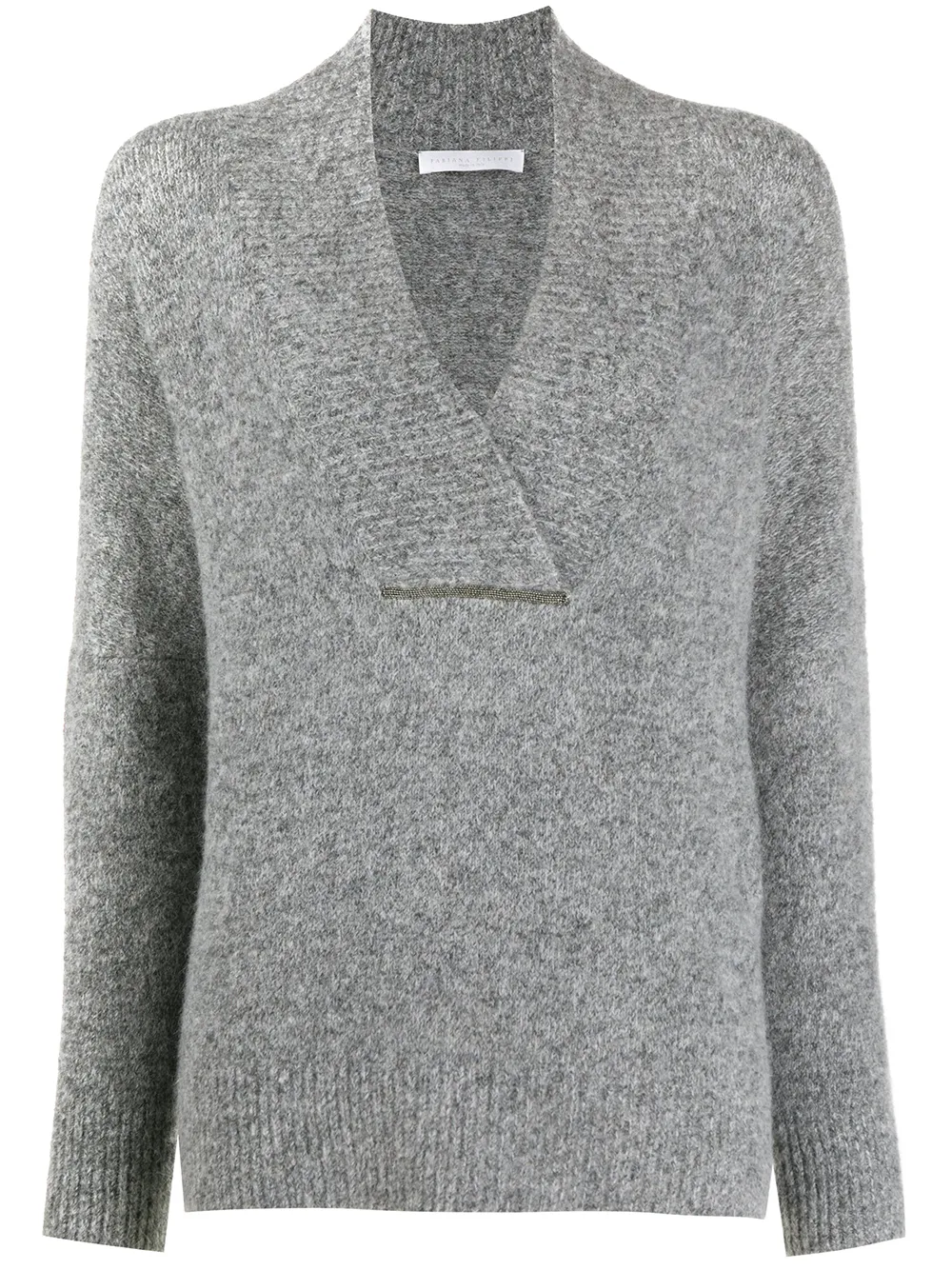 

Fabiana Filippi V-neck knit jumper - Grey