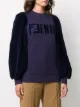 Fendi velvet puff sleeve sweatshirt
