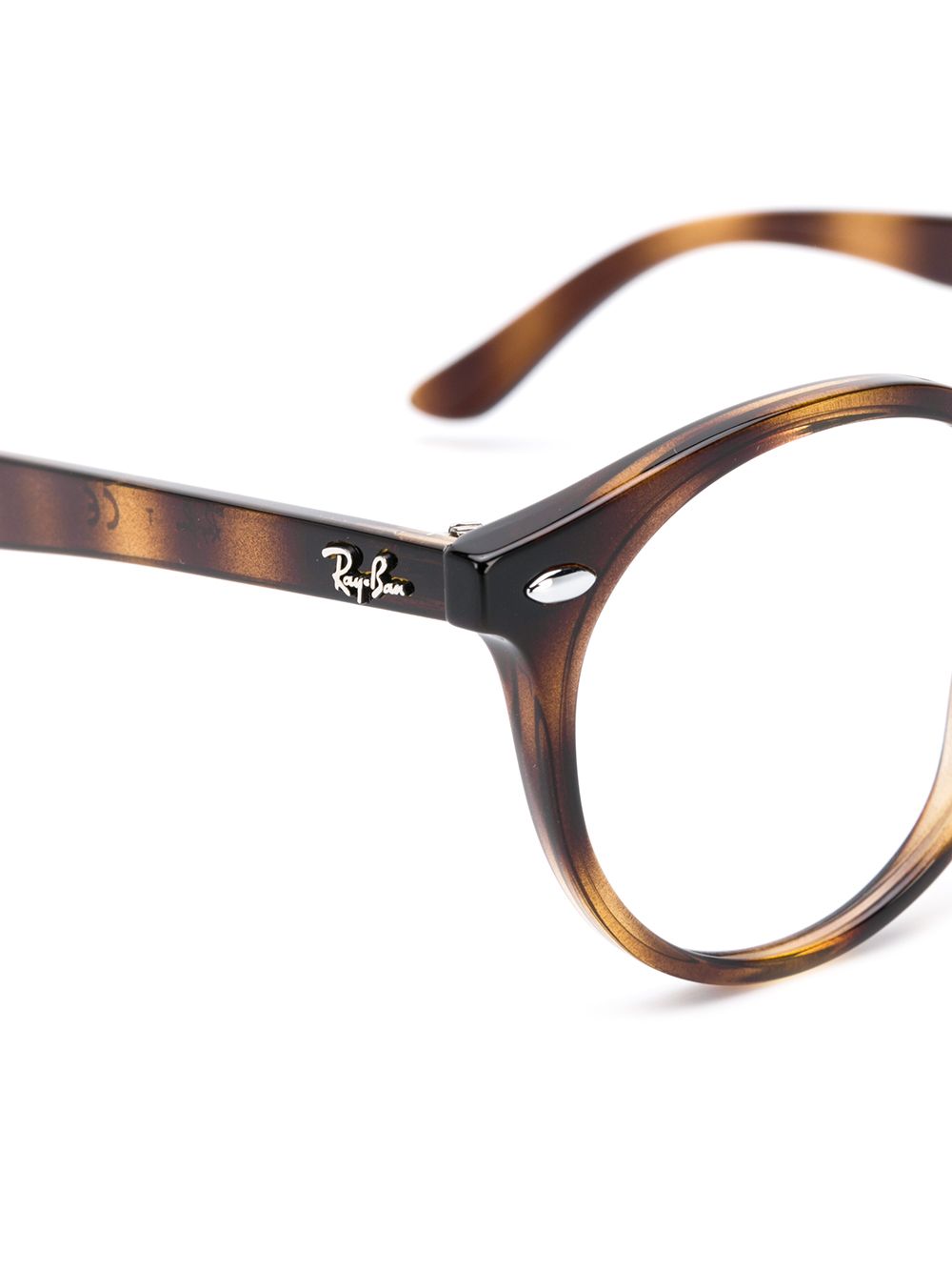 RAY-BAN JUNIOR round framed glasses - Brown