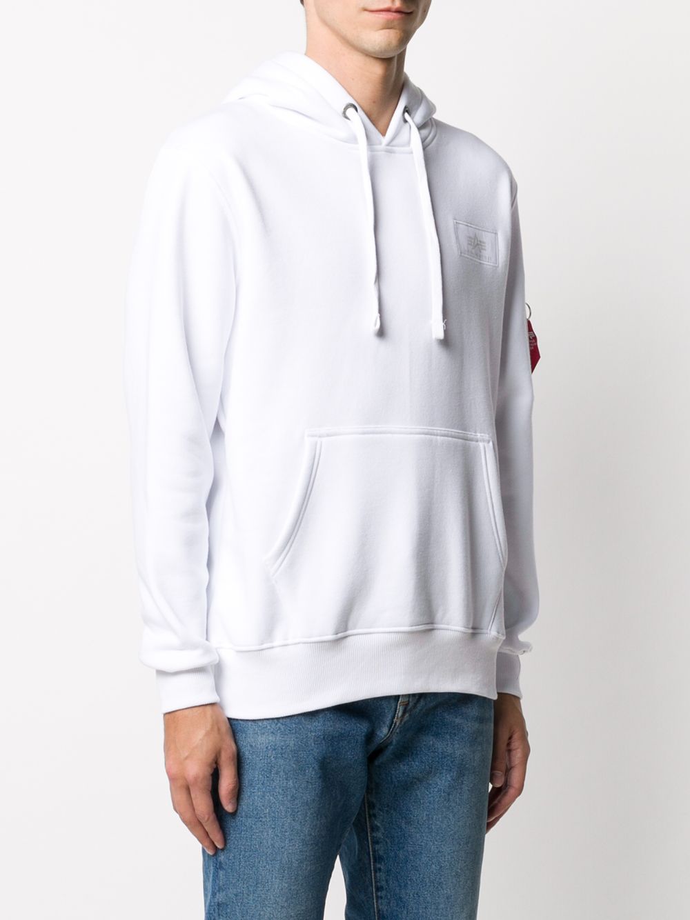 фото Alpha industries logo print hoodie