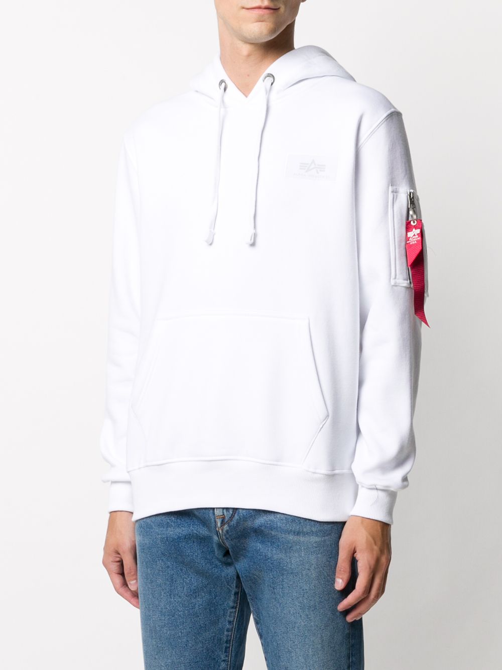 фото Alpha industries logo print hoodie