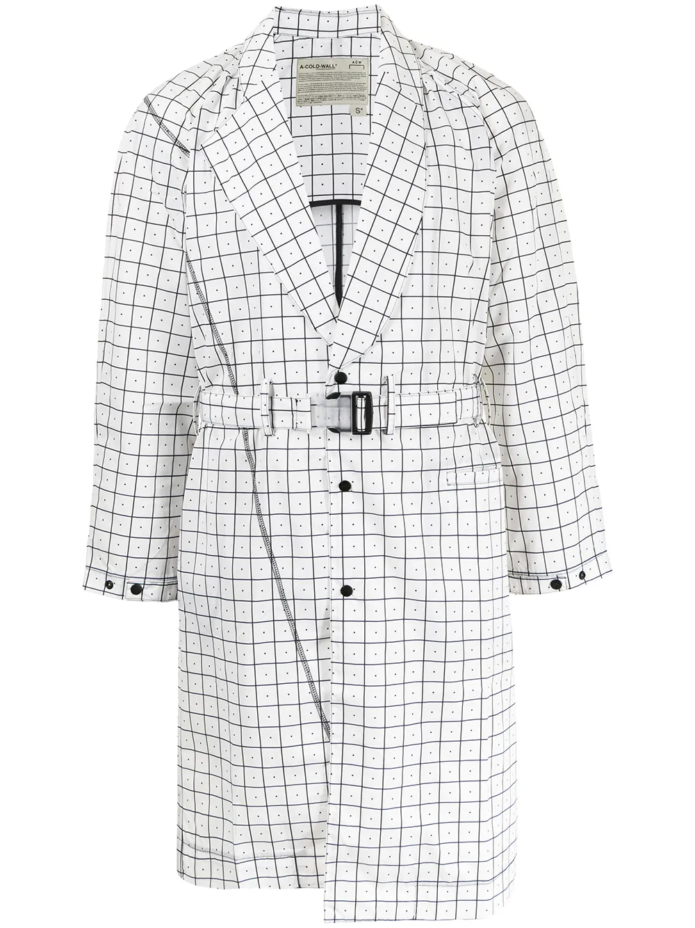 A-COLD-WALL* тренч Grid с поясом