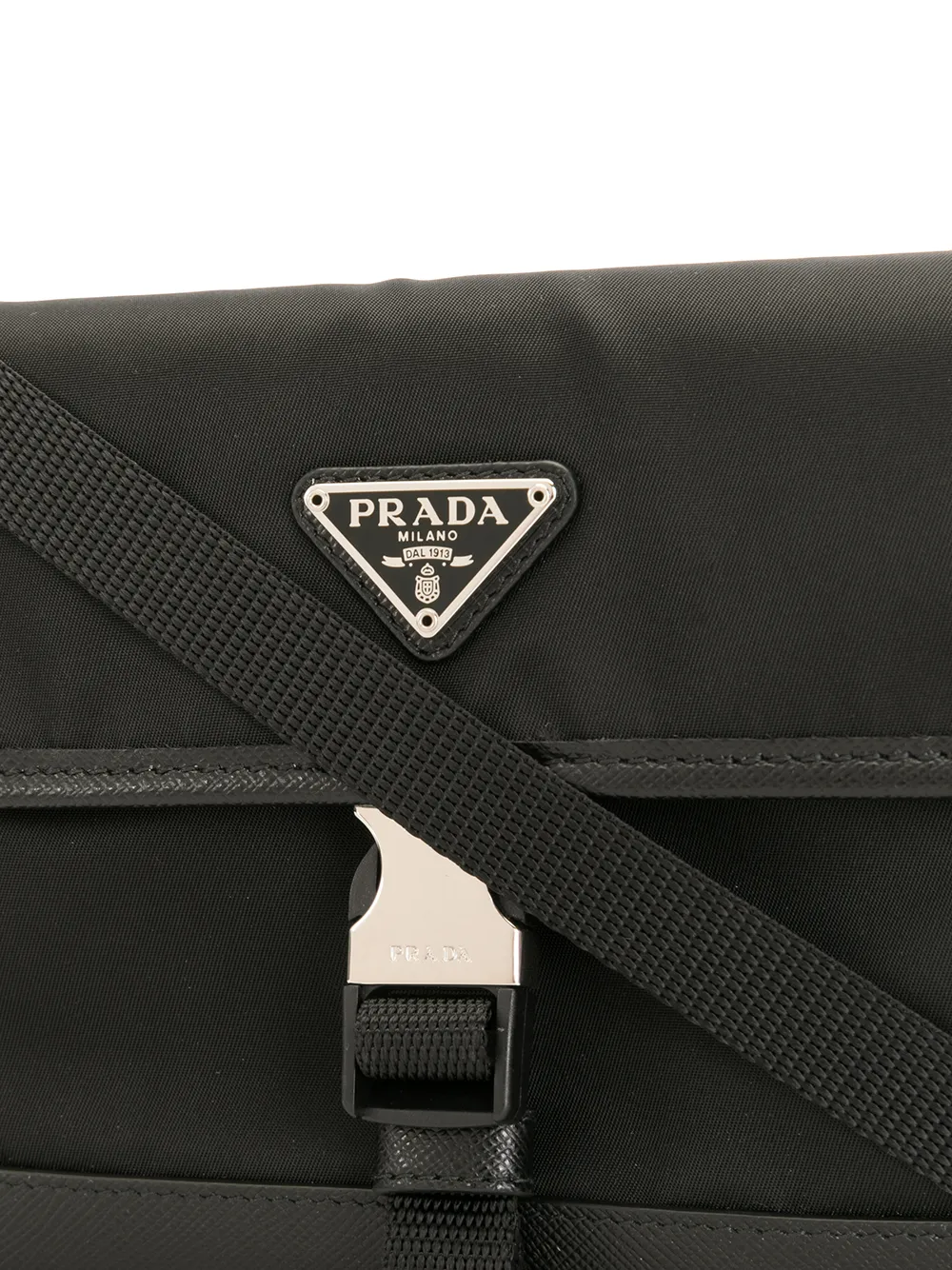 Prada Tas met logoplakkaat Zwart