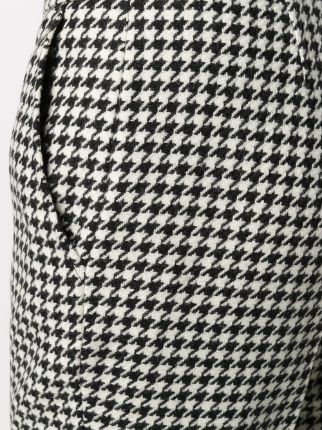 cropped kick-flare houndstooth trousers展示图