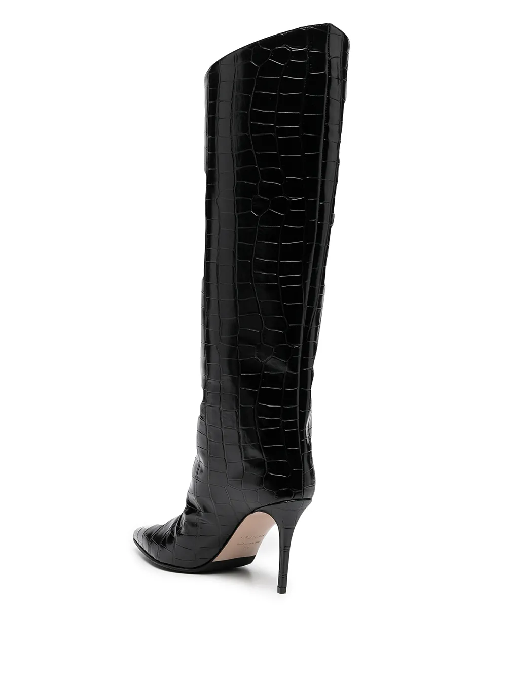 Le Silla Eva crocodile-effect boots Black