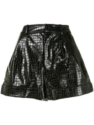 Alice+Olivia crocodile-effect faux 