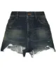 Image 1 of Saint Laurent distressed washed denim shorts