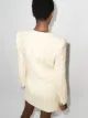 Saint Laurent collarless long line blazer jacket