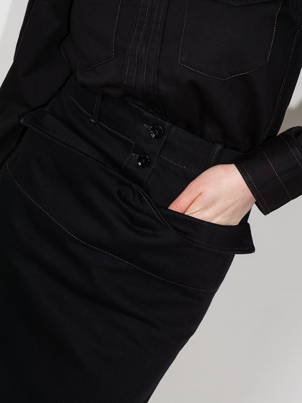 фото Lemaire джинсовая юбка с завышенной талией