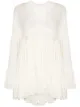 Image 1 of Saint Laurent lace inserts V-neck mini dress