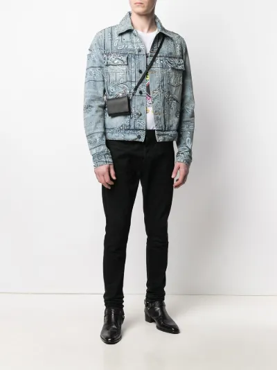 bandana-print denim jacket | AMIRI 