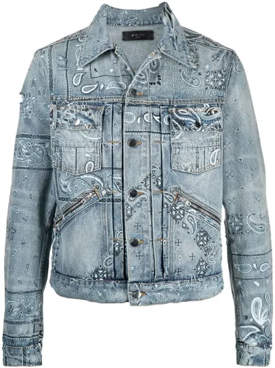 bandana-print denim jacket | AMIRI 
