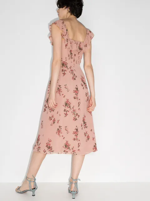 reformation pink floral dress