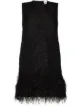 Image 1 of GANNI floral embroidered feather detail dress