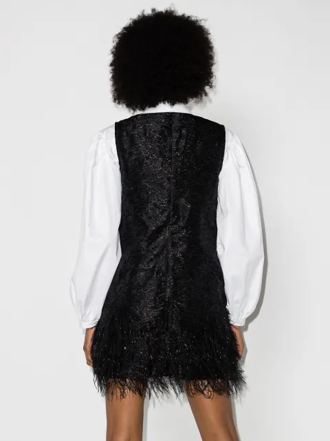 ganni embroidered dress