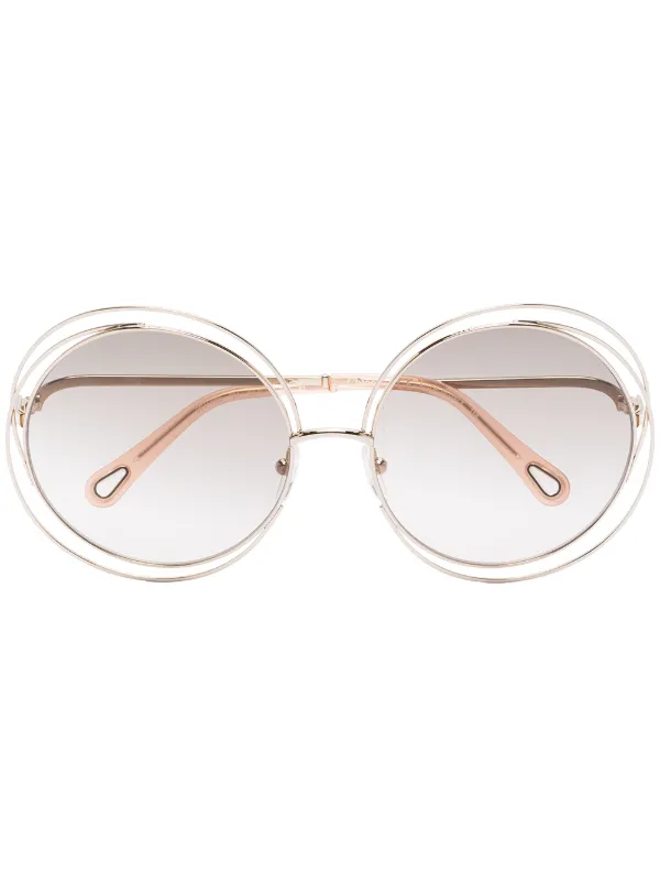 chloe round frame sunglasses