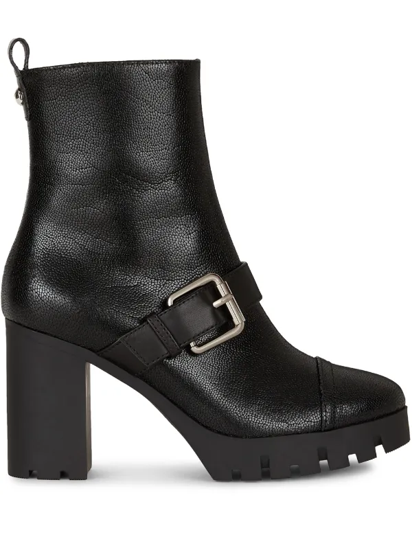 side buckle ankle boots