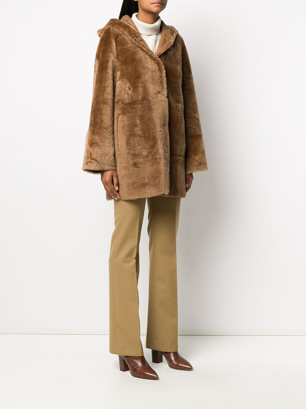 фото Drome lamb fur reversible coat