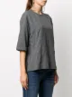 Brunello Cucinelli rhinestone-embellished check T-shirt