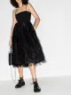 Image 2 of GANNI feather-detailing midi dress