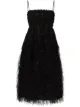Image 1 of GANNI feather-detailing midi dress