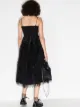GANNI feather-detailing midi dress