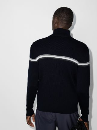 Wengen Fiz 2 striped wool zip-up sweater展示图