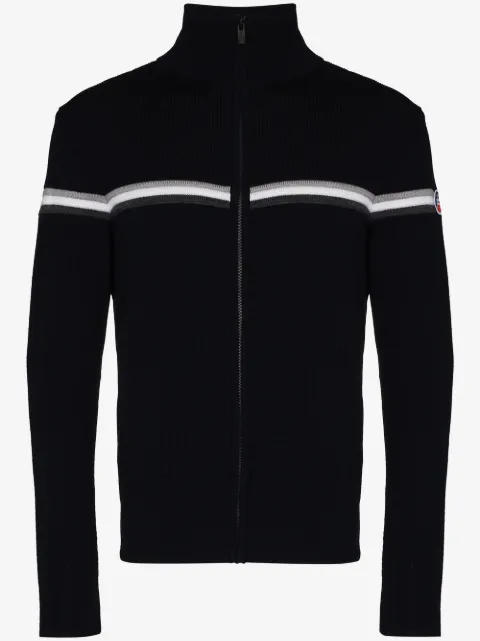 Fusalp stripe detail zip-up jumper
