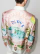 Casablanca Surf Club long-sleeve silk shirt