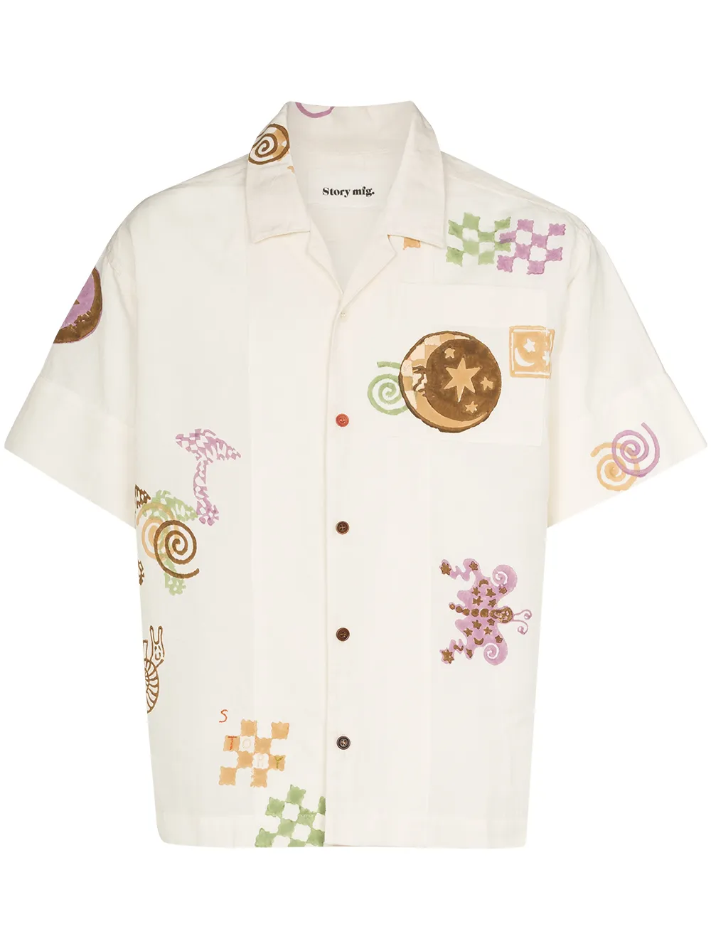 STORY mfg. рубашка Greetings Spiral Trip с короткими рукавами