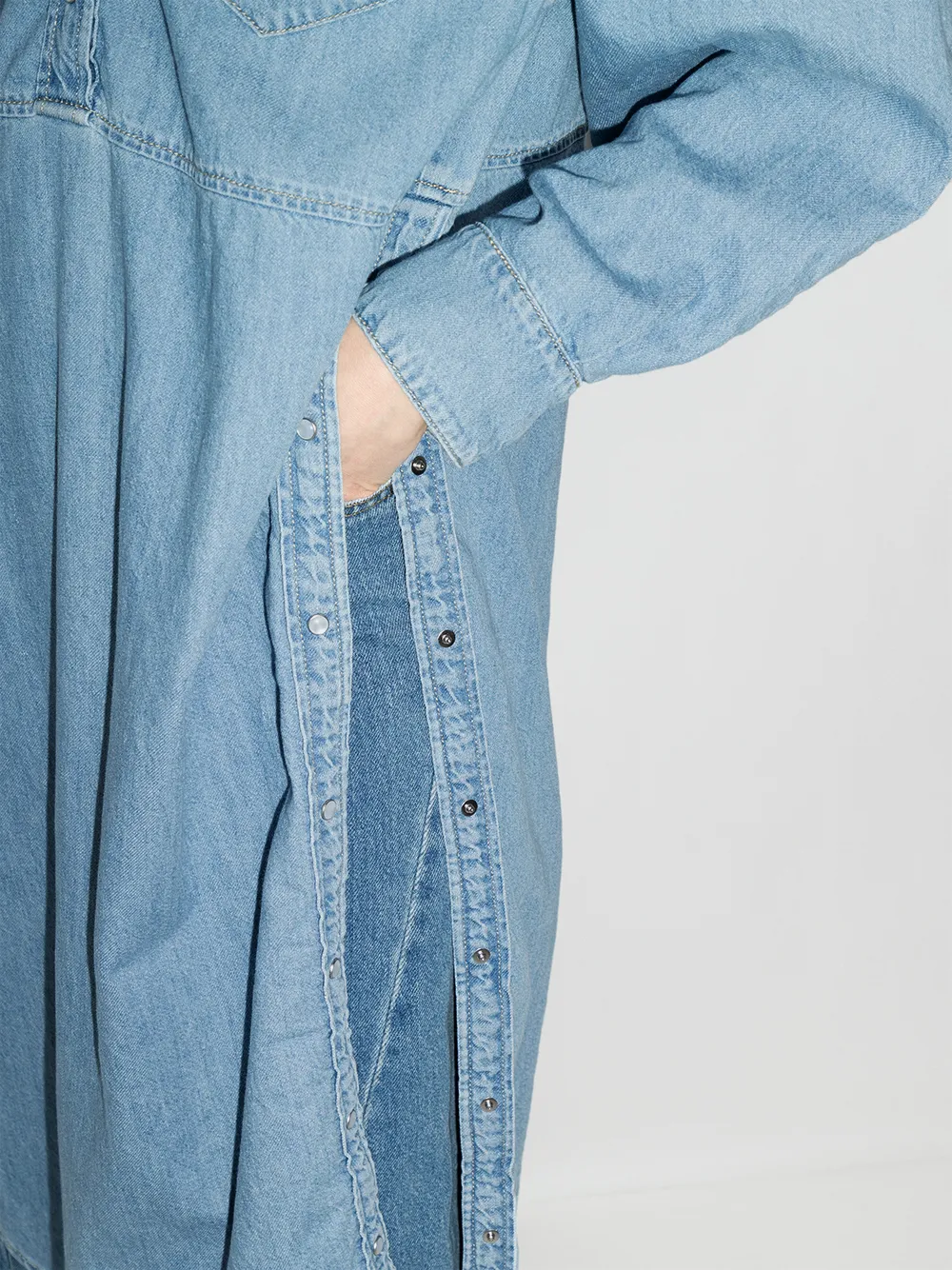 фото Ganni джинсовое платье-рубашка из коллаборации с levi's