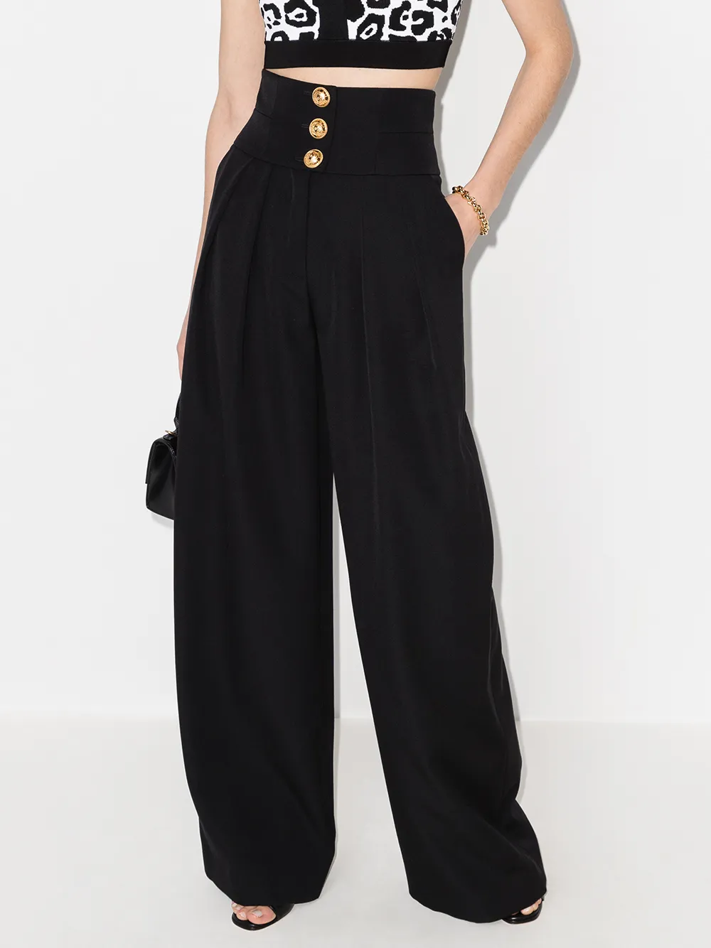 фото Balmain брюки с завышенной талией