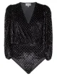 Image 1 of GANNI velvet-effect polka dot bodysuit