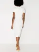Victoria Beckham short sleeve fitted midi dress