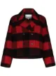 Image 1 of GANNI check-pattern double-breasted jacket