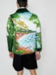 Casablanca Idyllic-print quilted shirt jacket