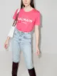 Image 2 of Balmain logo print cotton T-shirt