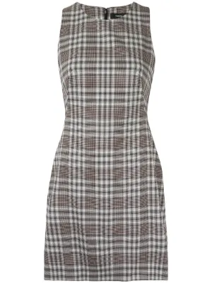 theory vented plaid dress