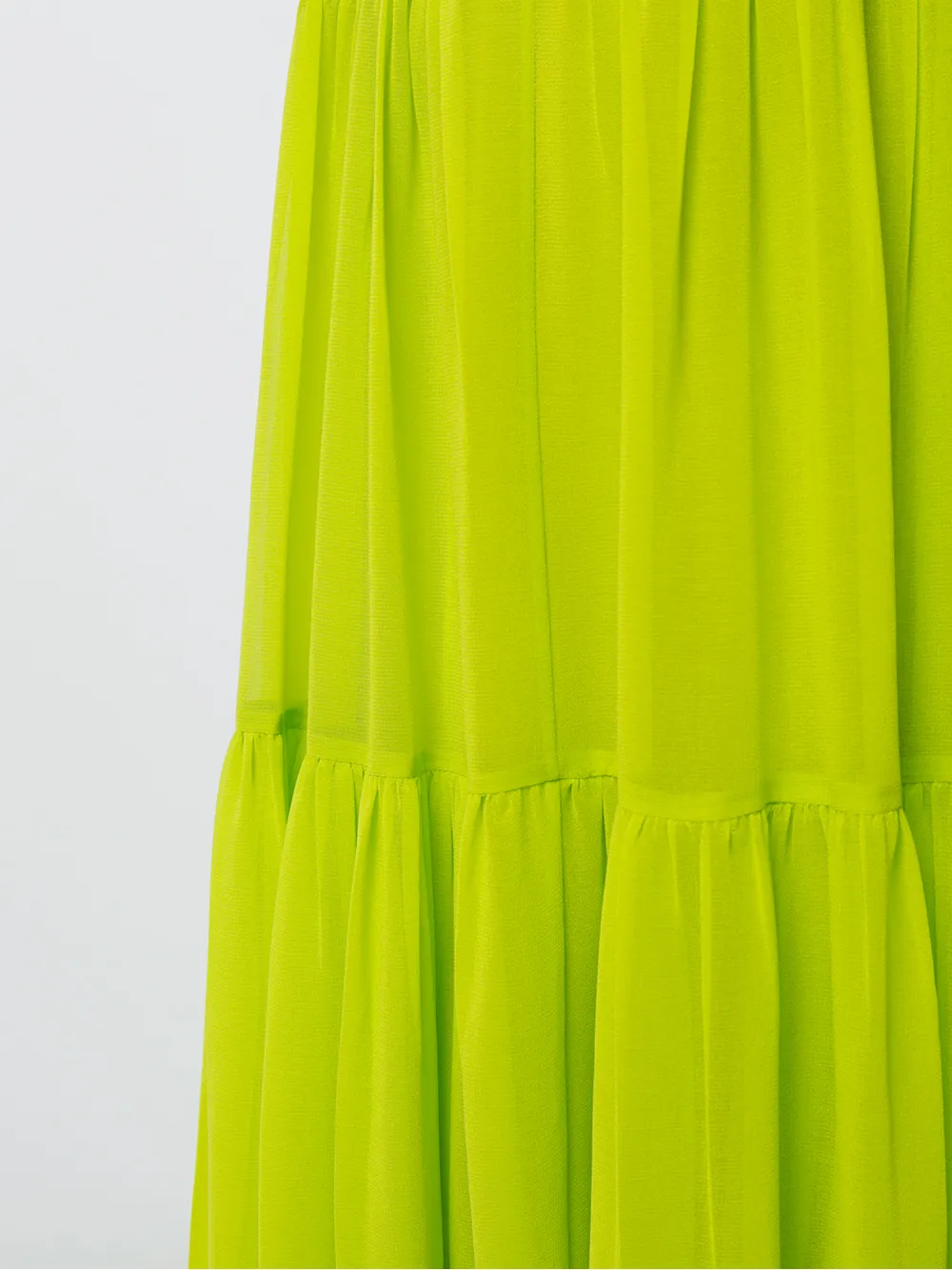 Valentino Tiered Maxi-skirt In Green