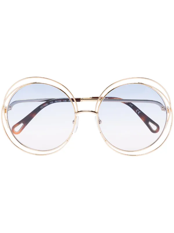 chloe round frame sunglasses