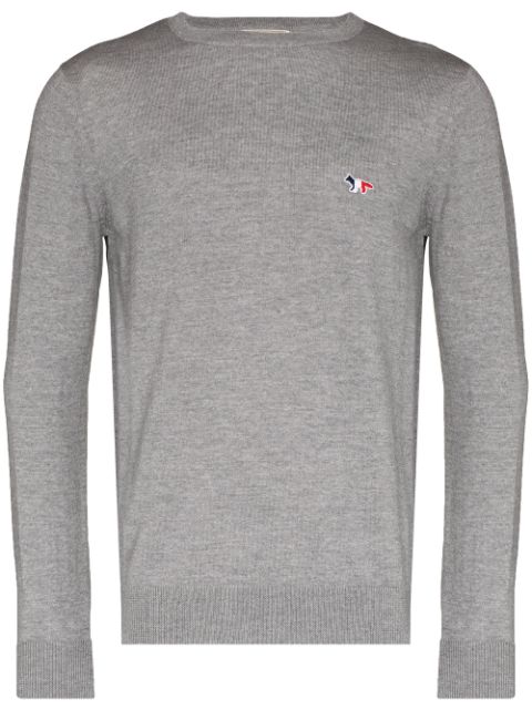 Maison Kitsuné - fox-patch crew-neck jumper