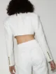 Balmain embossed-button cropped tweed jacket