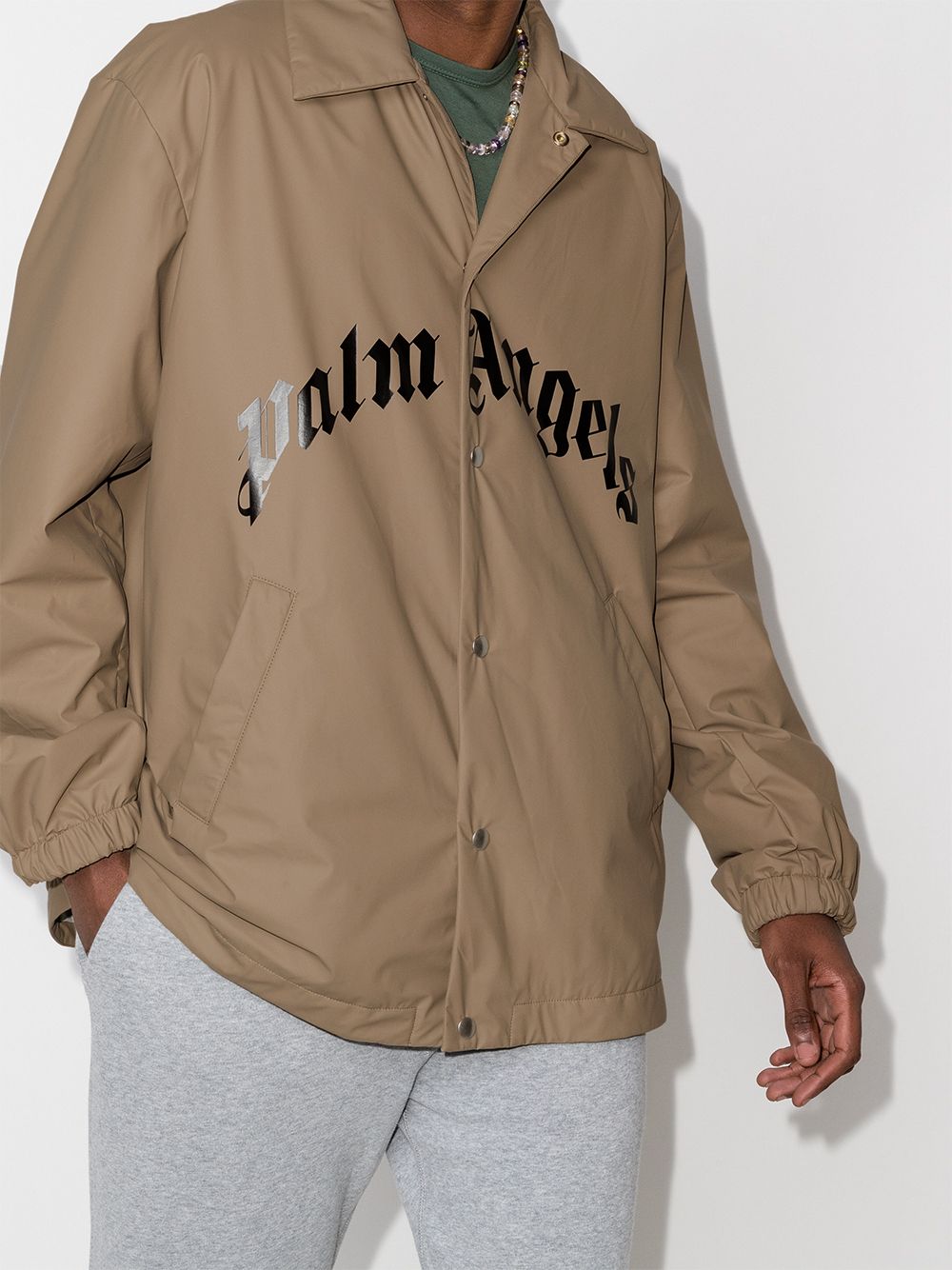 Palm Angels X Browns 50 Bear Appliqué Varsity Jacket in Black for