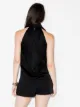 Saint Laurent Blusa com gola lavallière