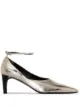 Image 1 of Jil Sander metallic pointed-toe 70mm pumps