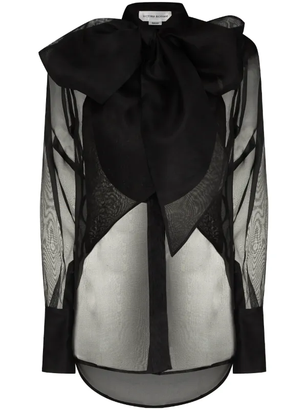 long sheer blouse