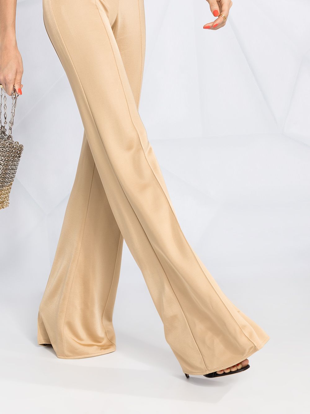 фото Elisabetta franchi flared-leg fitted jumpsuit