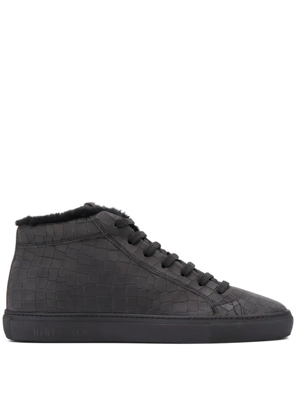 shearling lined high top sneakers