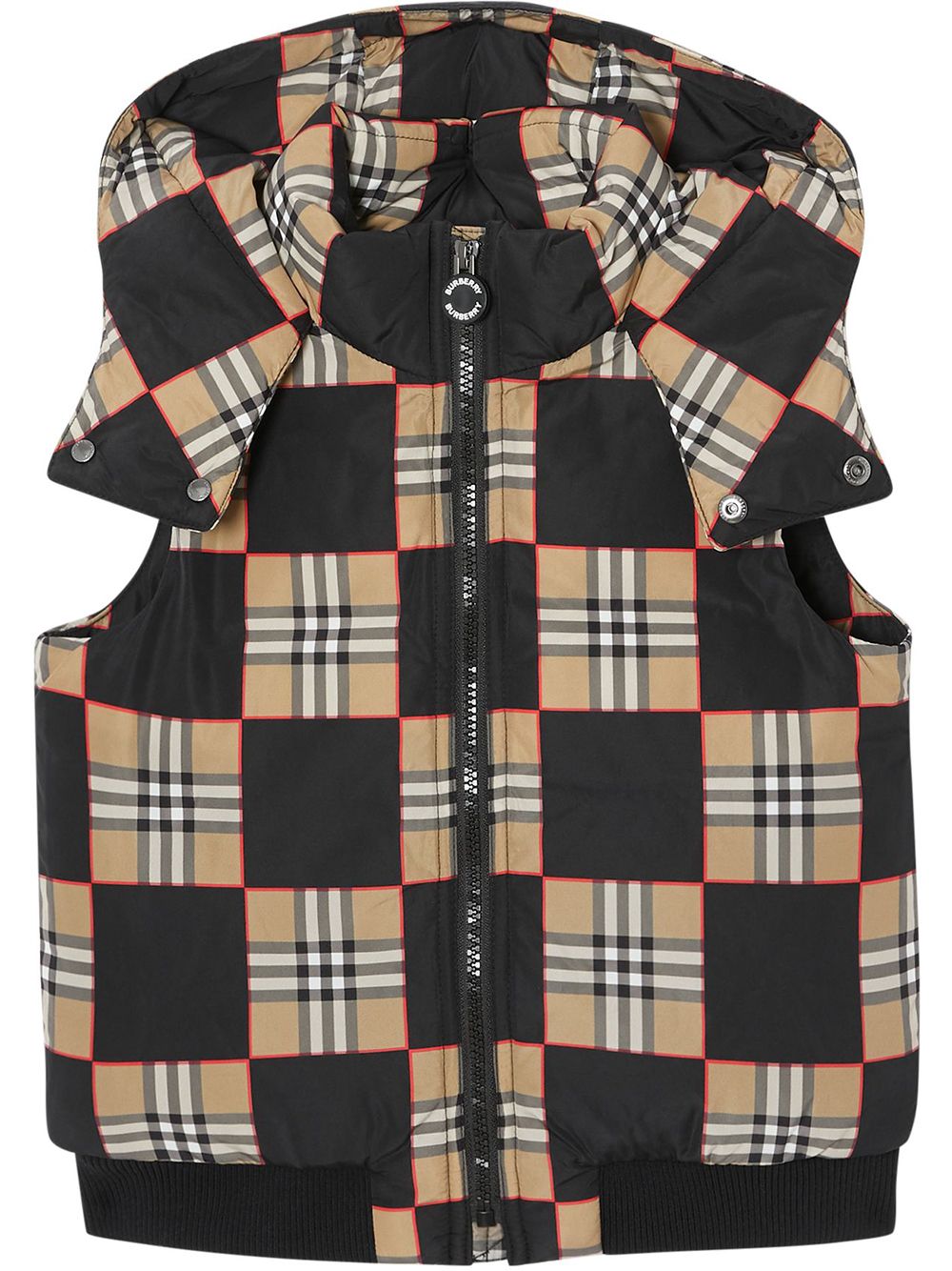 фото Burberry kids дутый жилет в клетку