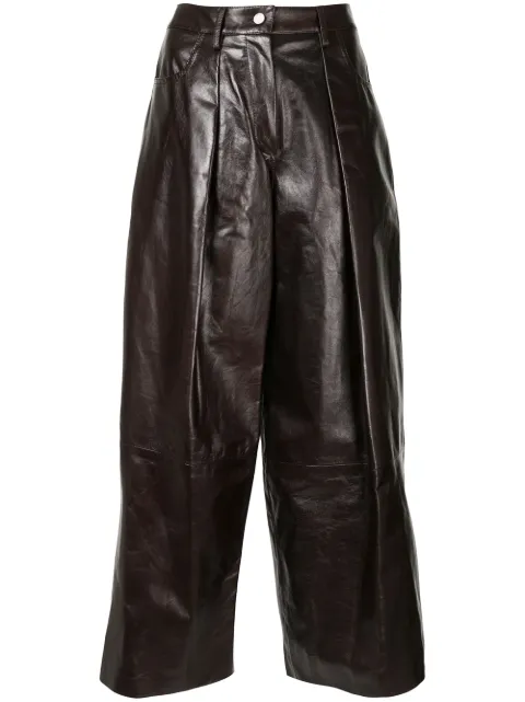 Drome wide leg polished trousers